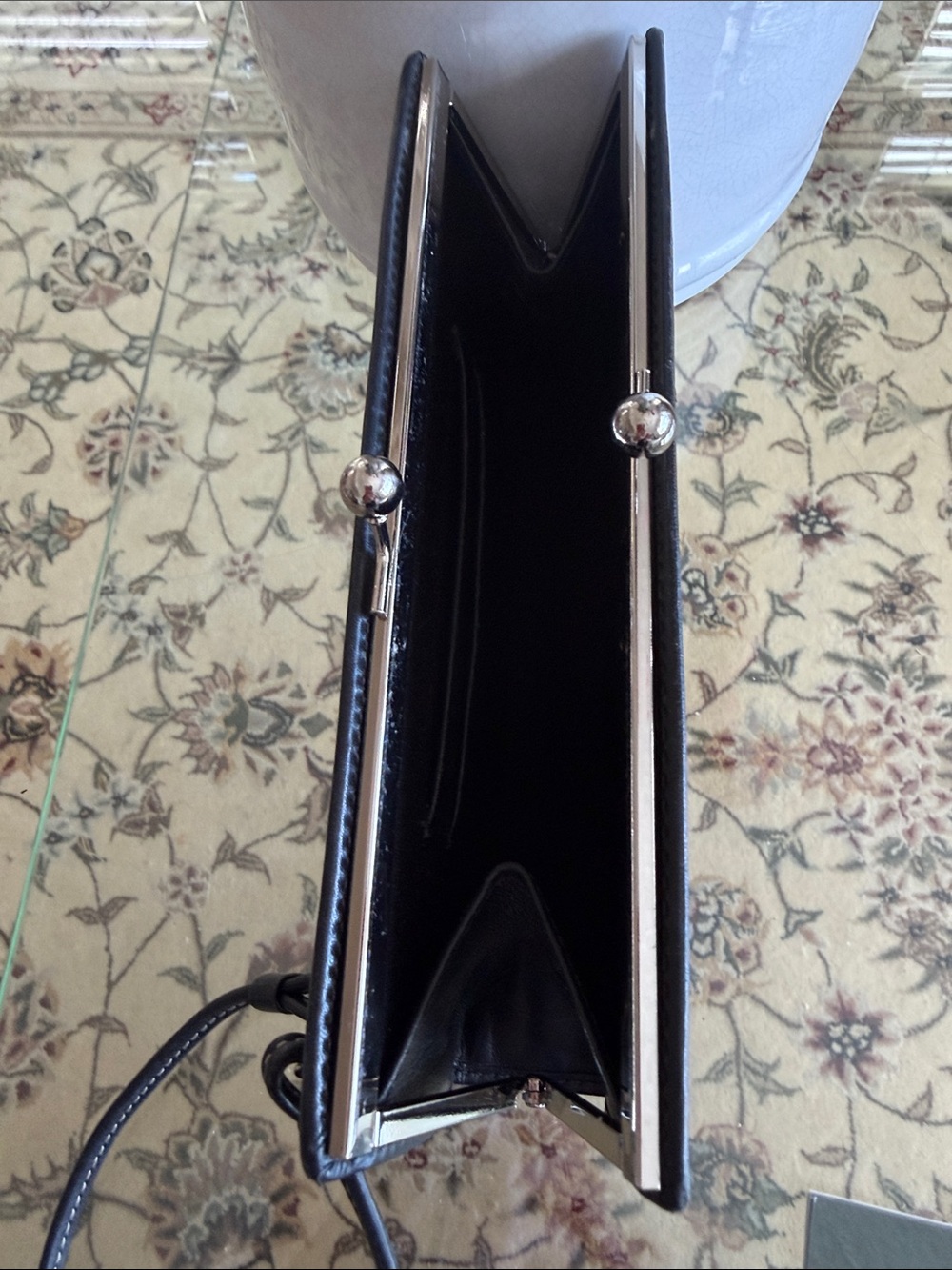 Coach Dark Brown Signature Embossed Leather Wristlet - Picture 2 of 3